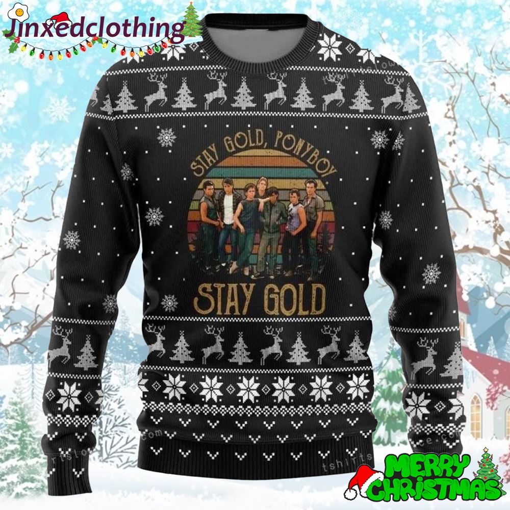 The Outsiders Stay Gold Ponyboy Black Ugly Sweater Chirstmas For Woman 